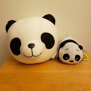 Beads Cushion Panda + Bun Bun Stacking Plush Panda